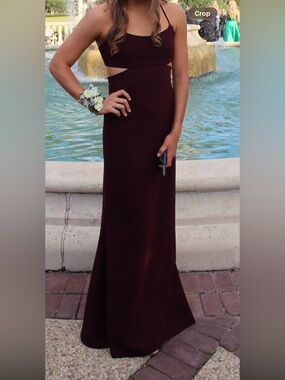 Jill Stuart Wine Red Spaghetti-Strap Maxi Dress